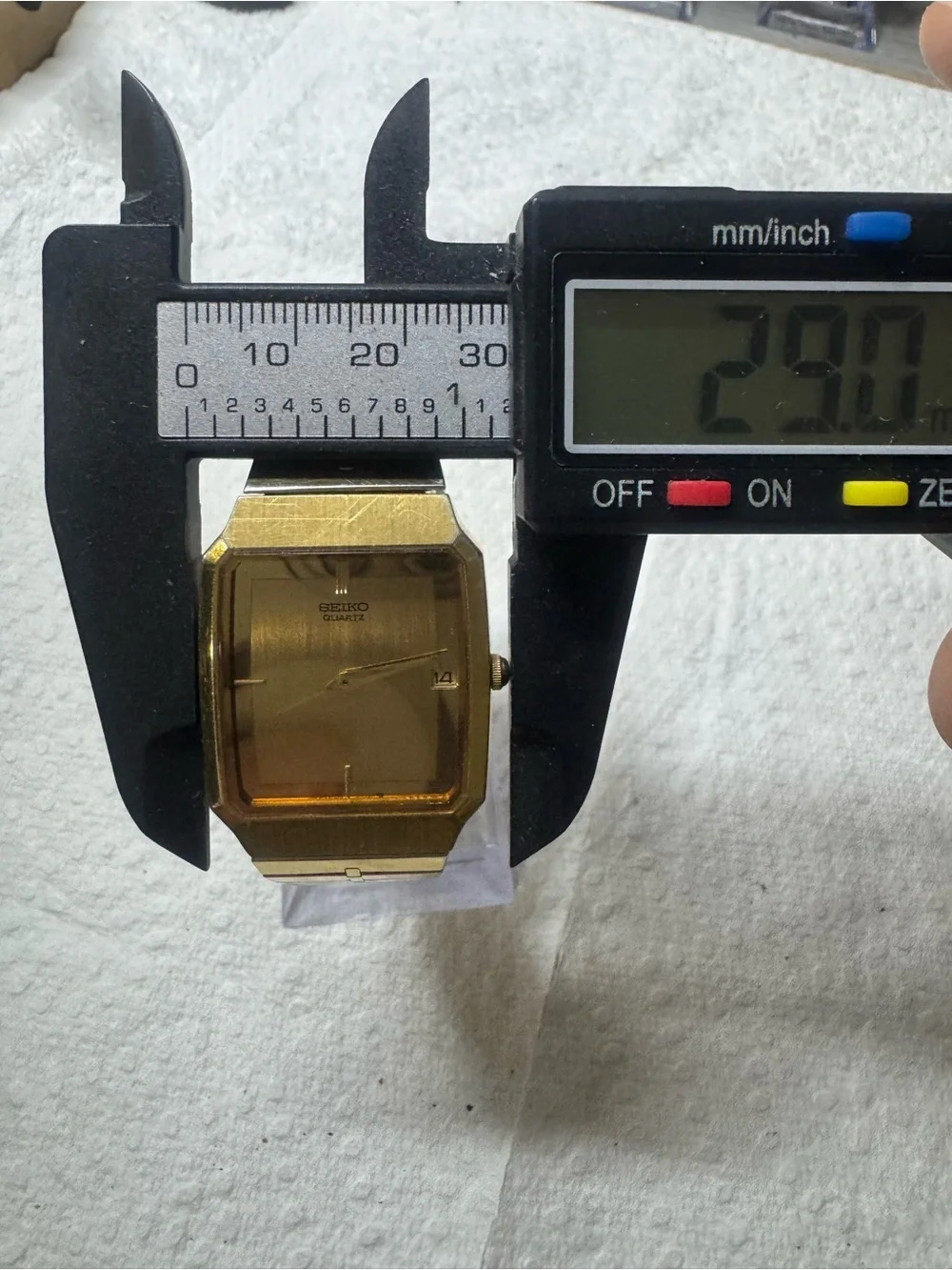 Seiko Gold Tone Rectangular Quartz Watch